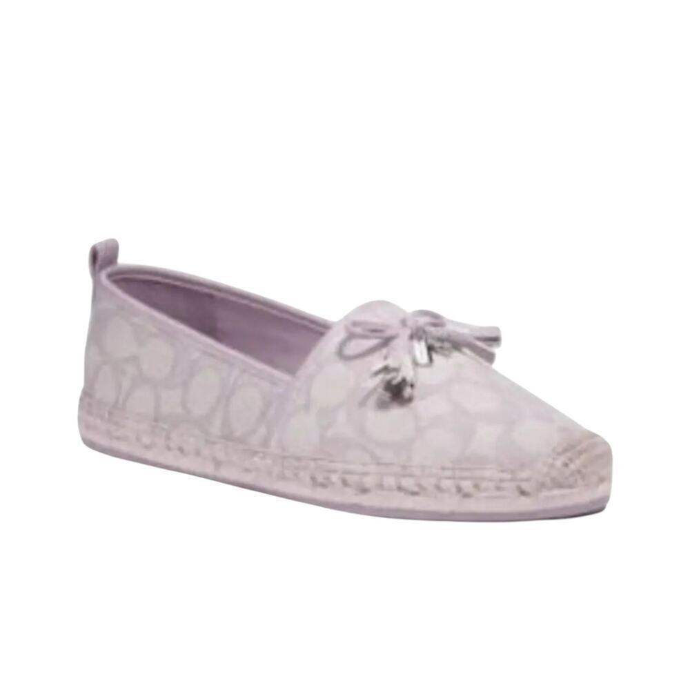 COACH SHOES CARSON ESPADRILLE FLATS SOFT LILAC SIZES 10 AND 11